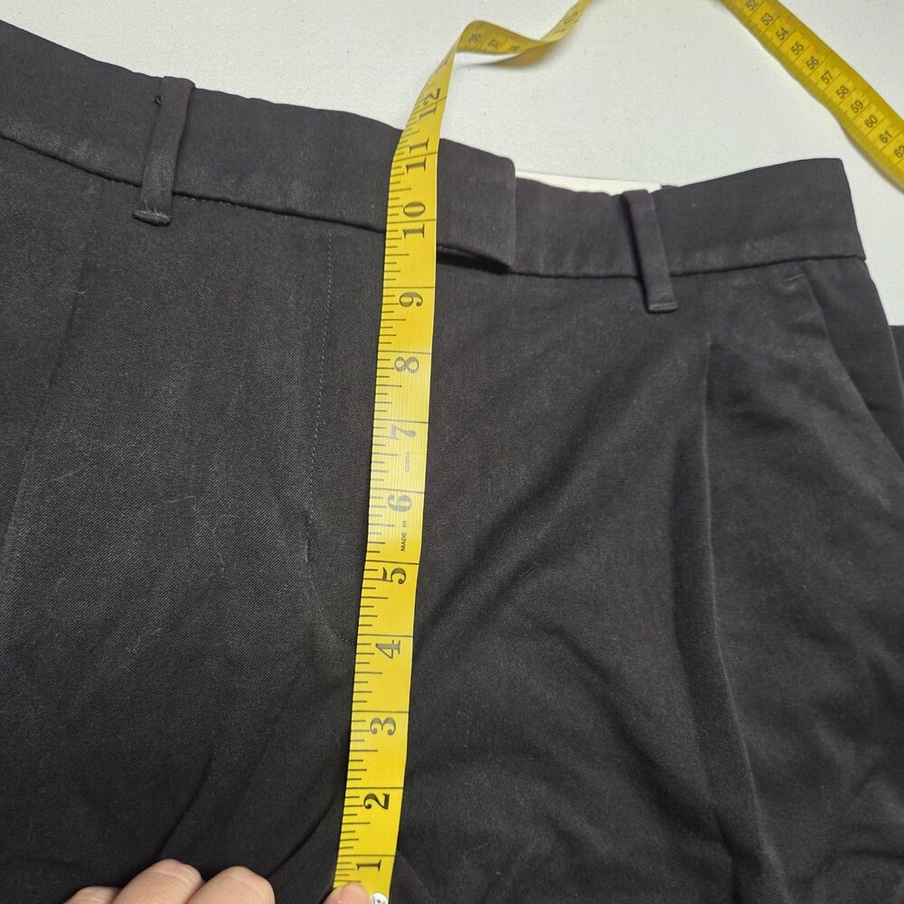 American Eagle Black Wide Leg Trouser Pants High Rise Stretch Size 8 Short New - Picture 6 of 7